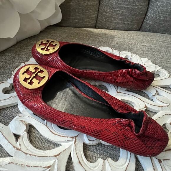 Tory Burch Red Flats Ballet Shoes Women’s 8.5 - Picture 7 of 7